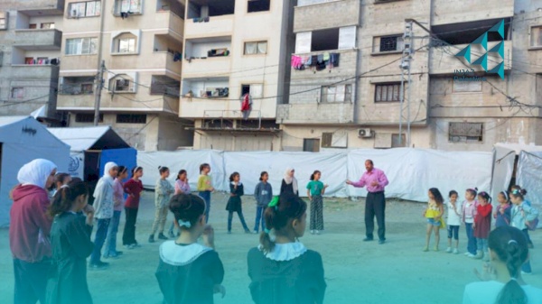 خيمة إنجاز التعليمية... مساحة تعليمية وترفيهية آمنة لأطفال غز